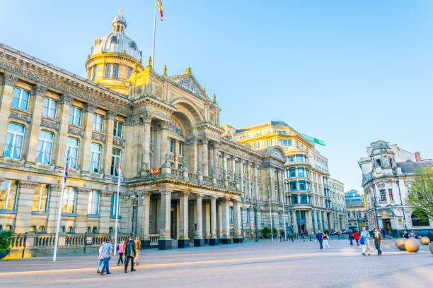Bolton Town hall clock and lions