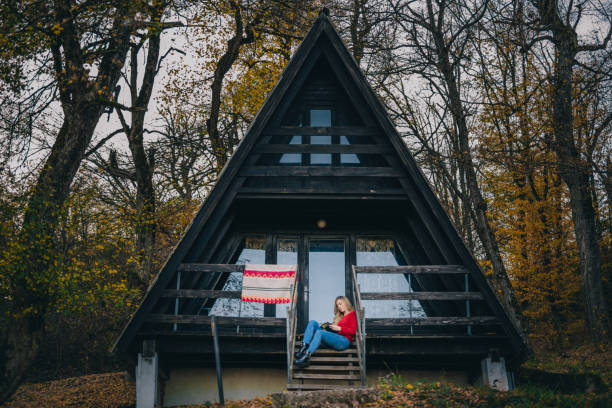 Young woman enjoying autumn outdoors