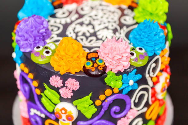 istock Gourmet Day of the Dead cake decorated 1062385738