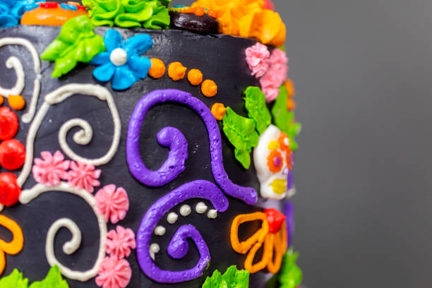 istock Gourmet Day of the Dead cake decorated 1062385804