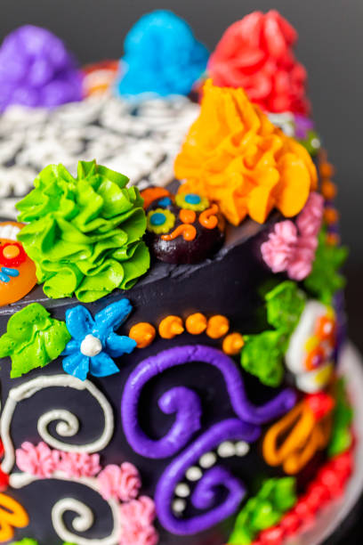 istock Gourmet Day of the Dead cake decorated 1062385816
