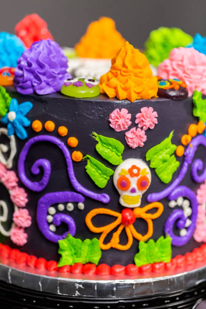 istock Gourmet Day of the Dead cake decorated 1062385830