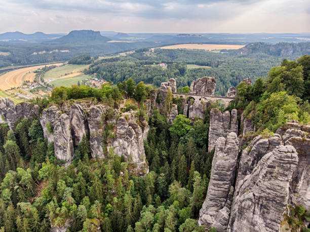 istock Bastei Bridge at Saxon Switzerland National Park 1062389088
