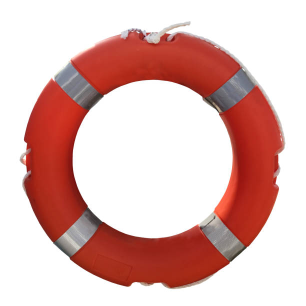 istock Isolated life buoy with white copyspace 1062393176