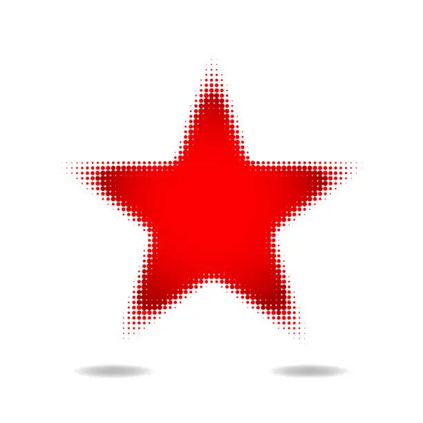 Vector illustration of Vector Halftone pattern with star shape