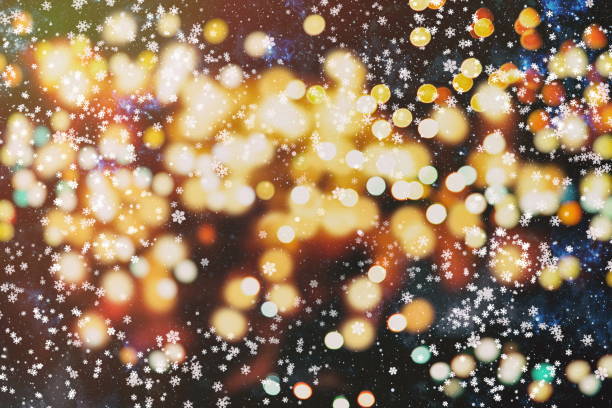 istock Blurred bokeh light background, Christmas and New Year holidays background 1062397090