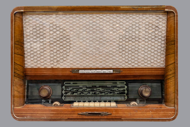 Vintage valve radio receiver hi-res stock photography and images