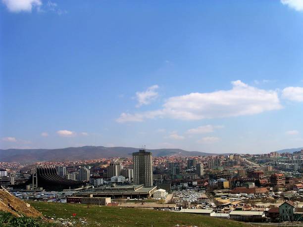 View on Pristina View on the Kosovo capital Pristina pristina stock pictures, royalty-free photos & images