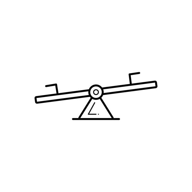 качели гамак - seesaw stock illustrations