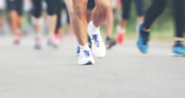 istock Motion blur of Marathon running 1062408118