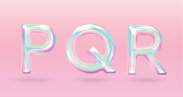 istock holographic alphabet holographic alphabet with fun color pastel 1062416730