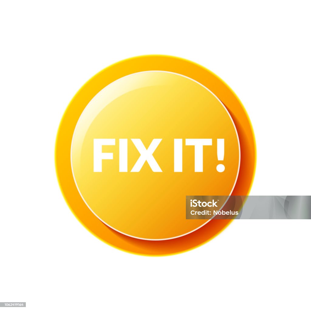 The Fix Button Fix It Button Stock Illustration - Download Image Now - Art, Assistance ...