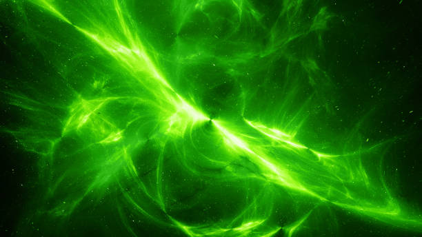 istock Green glowing high energy plasma field in space 1062421148