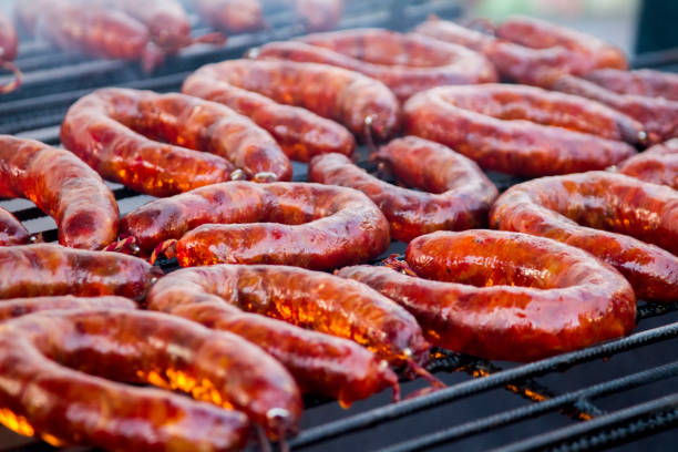 istock portuguese chorizos on a barbecue 1062421182