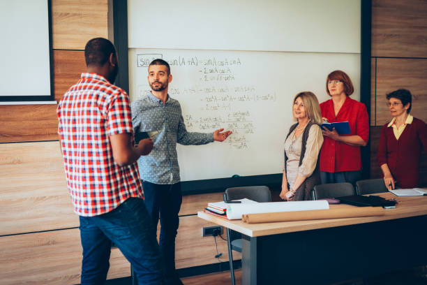 istock Adult education and brainstorming for multi ethnic group 1062424360