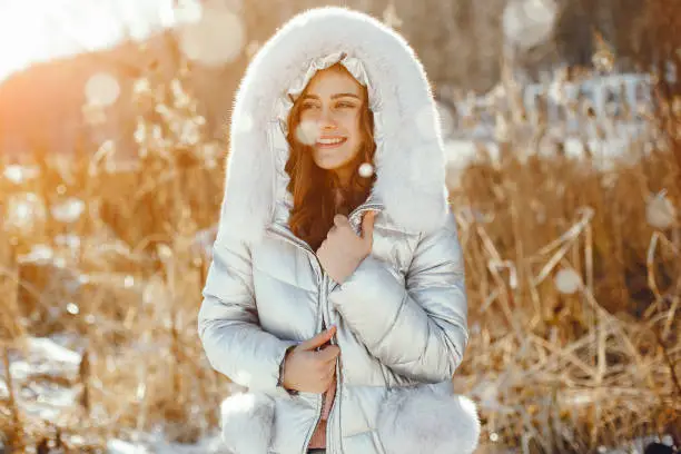 Photo of girl in winter