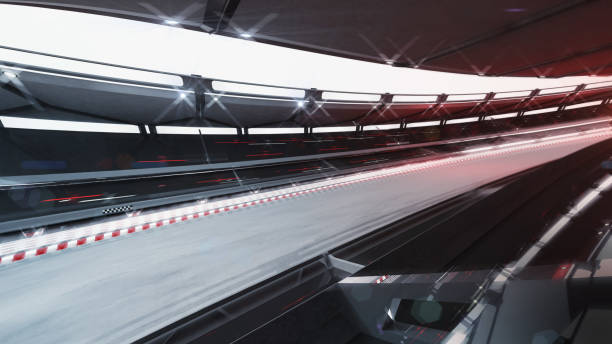 istock race track with speed motin blur view 1062436264