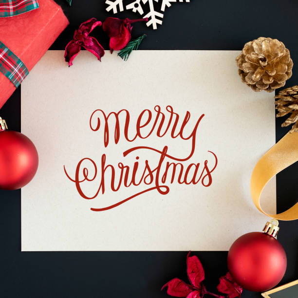 istock Merry Christmas greeting card mockup 1062436654