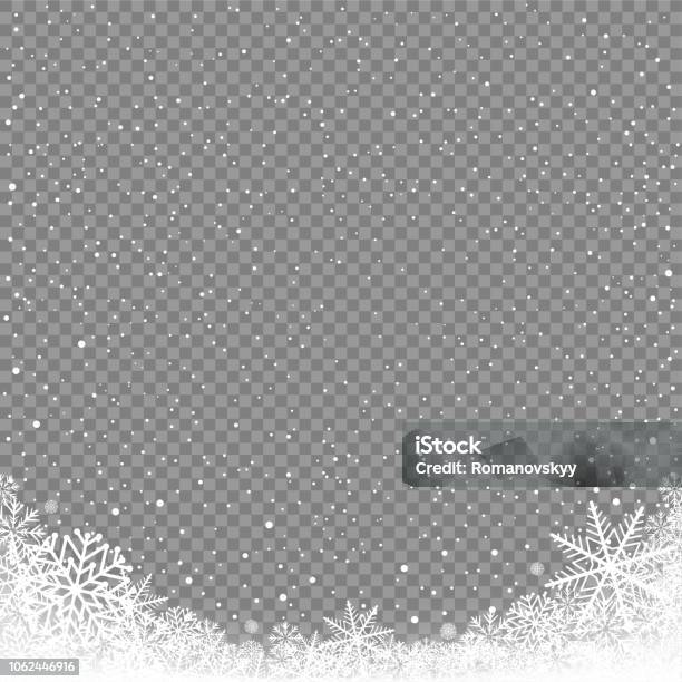 雪角落背景透明向量圖形及更多雪圖片 - 雪, 雪花形, 有邊框的