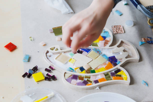 istock The process of creating a mosaic bird. 1062449030