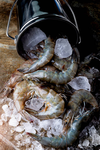 istock Skewer raw shrimps or prawns. 1062452700