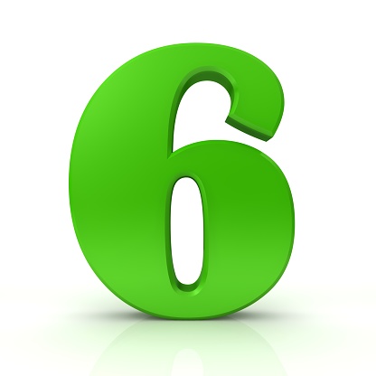 Número 6 Seis Verde 3d Signo Icono Aislado Foto de stock y más banco de  imágenes de Alemania - Alemania, Cuadrado - Composición, Fotografía -  Imágenes - iStock