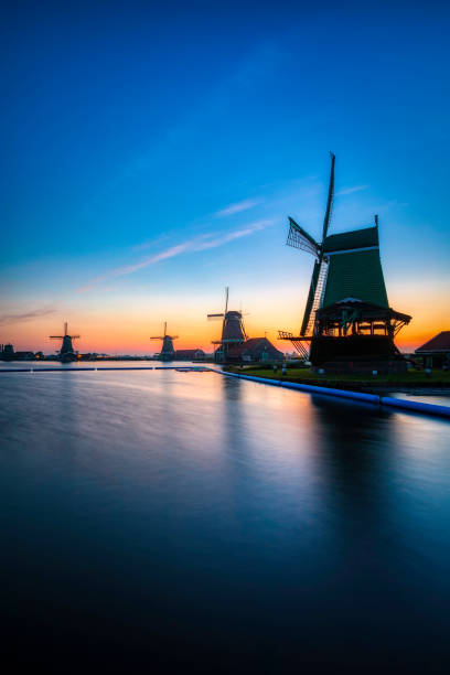 istock Dutch landscape with vintage windmill in the evening (HDRi) 1062453596
