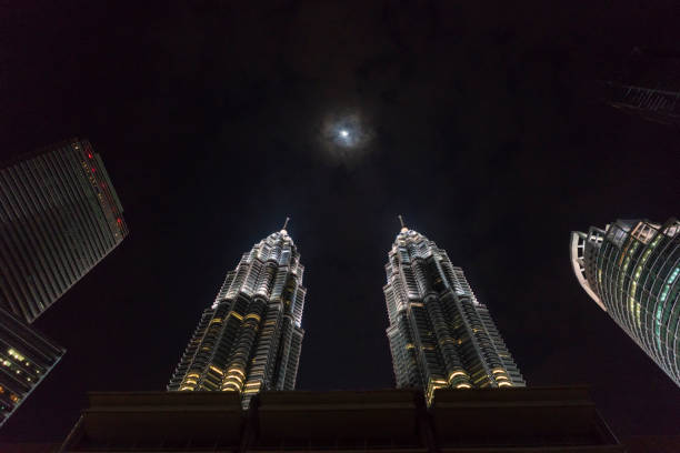 Amazing Petronas Towers glowing at night