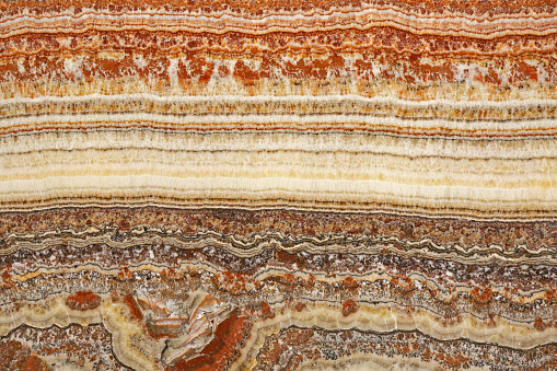 Cross Section of Marble Sedimentary Layers Decor