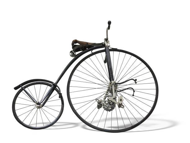 istock Vintage old retro bicycle isolated on white background 1062466534