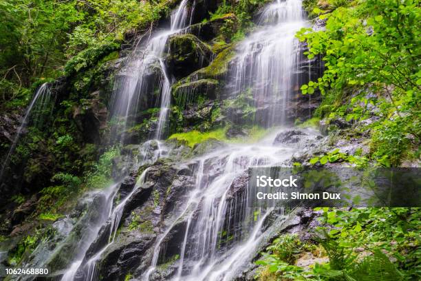 Germany Zweribach Waterfall Near Simonswald In Mystic Black Forest Atmosphere Stock Photo - Download Image Now