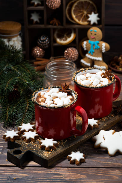 istock cozy winter drink hot chocolate on a wooden background, vertical 1062470288