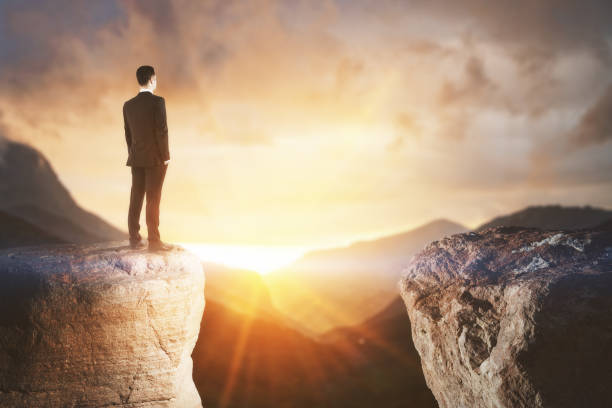 istock businessman with nature background 1062475628