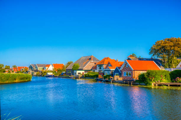 De Rijp - a traditional Dutch village with colorful, old wooden houses and canals