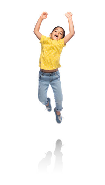 istock Pretty little girl jumping 1062482658