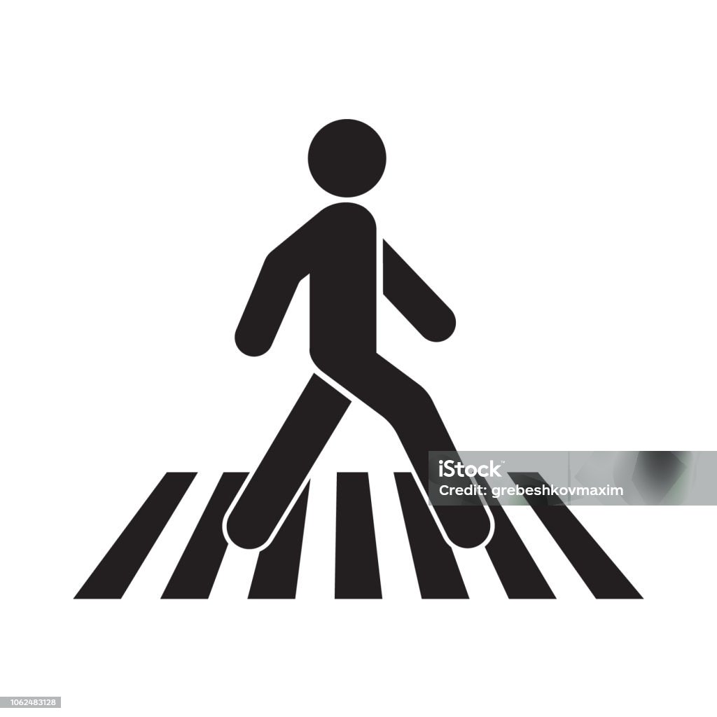 human walk crosswalk icon human walk crosswalk icon. Pedestrian sign Crosswalk stock vector