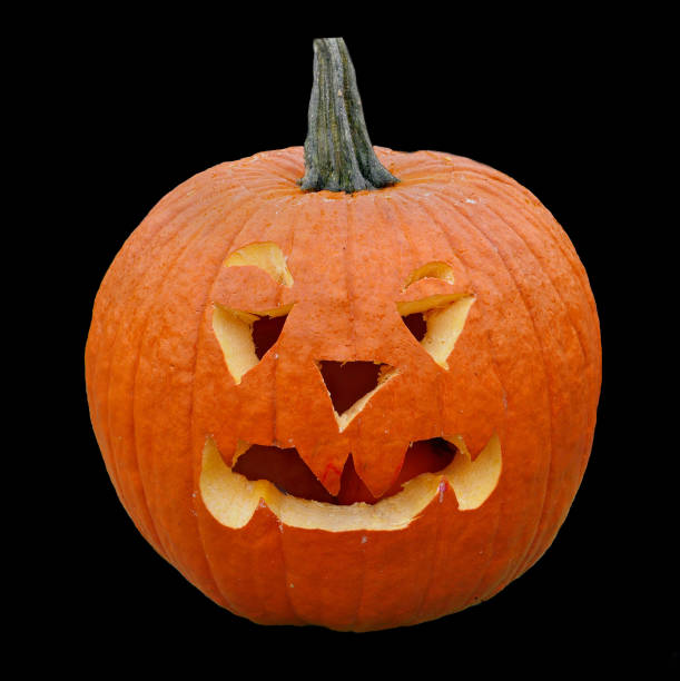 Pumpkin carved as Halloween decoration