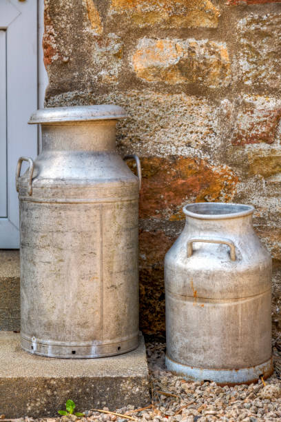 istock Traditional milk churn on a door step 1062497242
