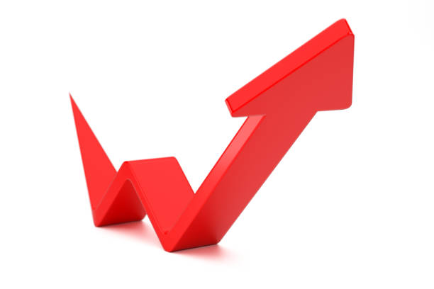 istock Red Arrow On White - Stock image 1062503808