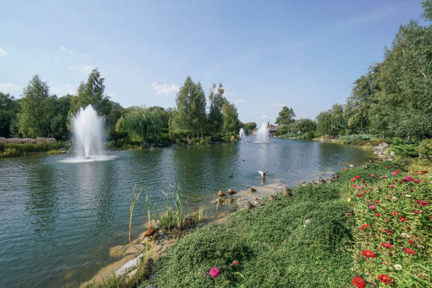 istock A water fountain in a park in summer 1062504280