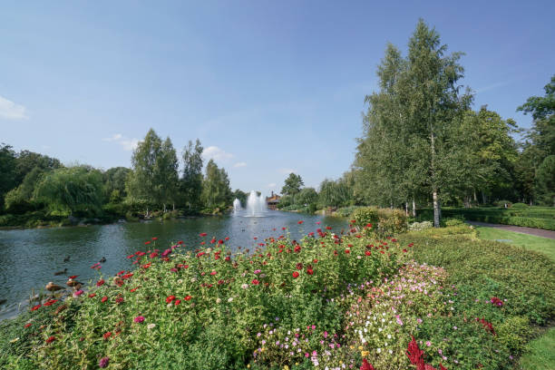 istock A water fountain in a park in summer 1062504282