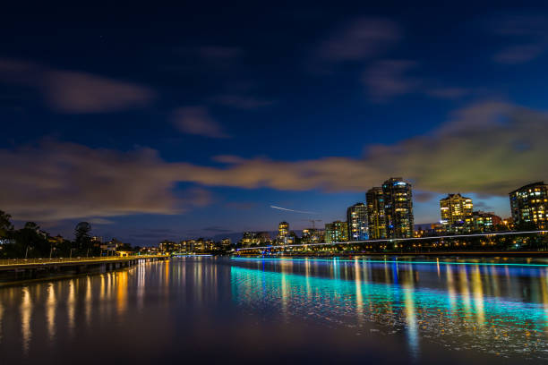 istock City dividing river at night 1062504430