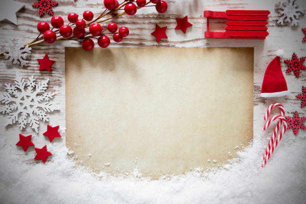 istock Rustic Paper, Christmas Decoration, Snow, Copy Space 1062516418
