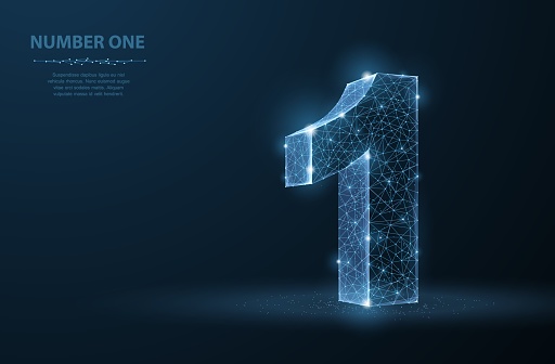 One Nummber One Number Stock Illustration - Download Image Now - Number 1, Single ...