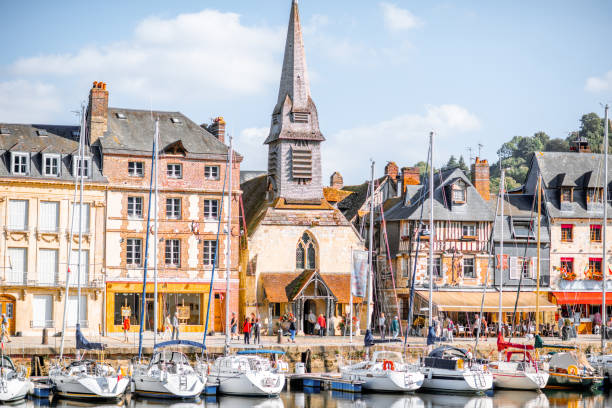 istock Harbour in Honfleur town, France 1062527400