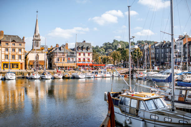 istock Harbour in Honfleur town, France 1062528566