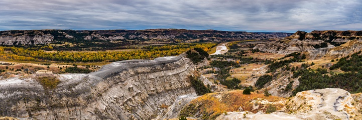 Various shots of the inspiring landscapes of Roosevelt National Park in North Dakota.