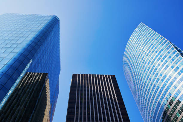 istock Skyscraper buildings over the blue sky 1062540466