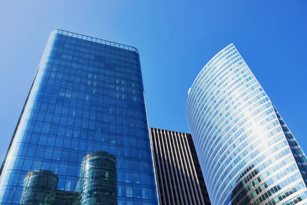 istock Skyscraper buildings over the blue sky 1062540498