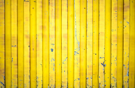Yellow shipping container